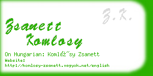 zsanett komlosy business card